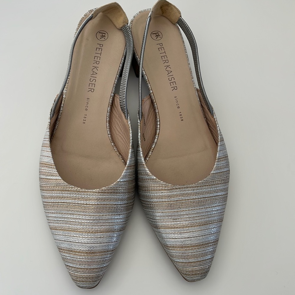 Peter Kaiser sling back flat shoes fits size 8 worn twice.